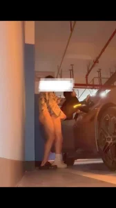 送美女同事回家 在她家地下车库干一炮再走